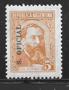 Argentina O112: 5c Jose Hernandez, MNH, F-VF