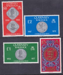 Guernsey 201-03A MNH 1980-81 50p-£5 High Value Coin Issues Very Fine