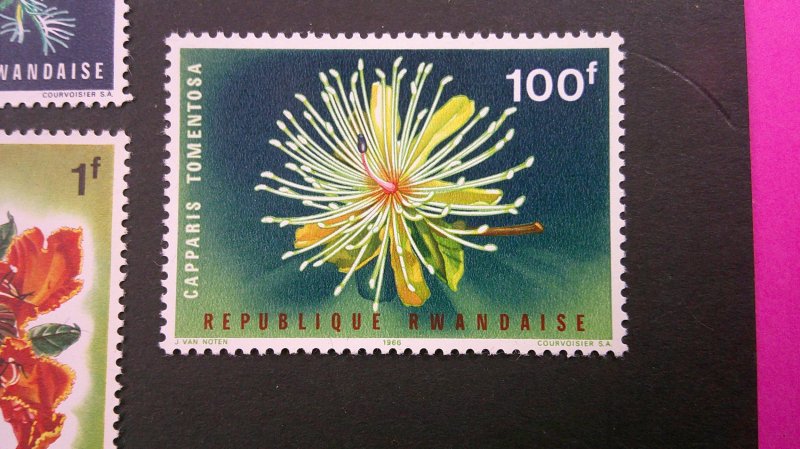 Rwanda 1966 Flowers Definitive Scott# 151-160 Mint Ghost Hinged CPL set of 10