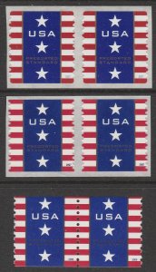 4157-58, 4385 Patriotic Banner Coil Pairs MNH $1 Shipping