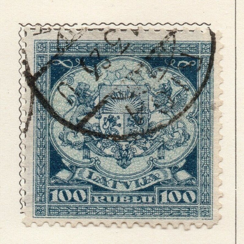 Latvia 1922 Early Issue Fine Used 100r. NW-07379