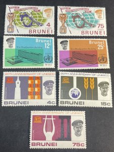 BRUNEI # 124-130-MINT NEVER/HINGED--3 COMPLETE SETS--1966