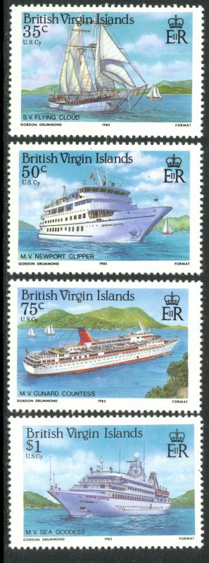 BRITISH VIRGIN ISLANDS 1986 SHIPS Set Sc 524-527 MNH