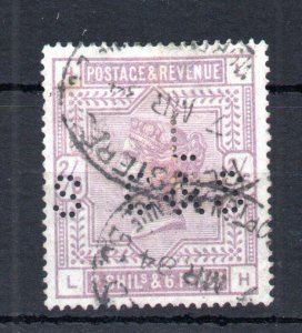 QUEEN VICTORIA 2/6 USED WITH 'L C & S' PERFIN
