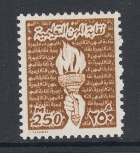 Egypt Feltus 735 MNH. 1980 250m brown Torch Education Revenue, F-VF
