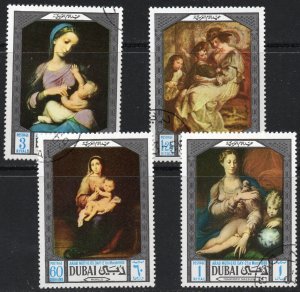 Thematic stamps DUBAI 1969 ARAB MOTHERS DAY 4v 325/8 used