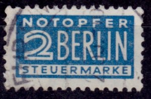 Germany, 1948-50, Postal Tax, Notopfer Berlin Steuermarke 2pf, sc#RA5, used