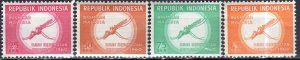 Indonesia 1960: Sc. # 502-505: MH Cpl. Set