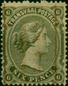 Transvaal 1885 2d on 6d Black-Brown SG191 Fine MM 