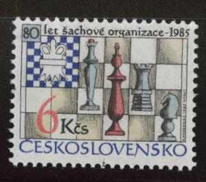 Czechoslovakia Scott 2557 MNH** Chess stamp