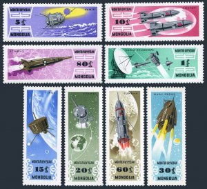 Mongolia 361-368, MNH. Mi 365-372. Russian Space Research 1964. Vostok-1,2,Mars,