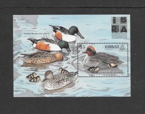 BIRDS - KIRIBATI #741 DUCKS  MNH