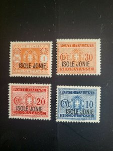 Stamps Ionian Islands Scott #NJ1-4 nh