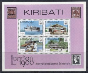 Kiribati 1980 London '80 Stamp Ex MS MUH