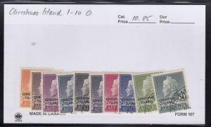 Christmas Island 1-10 QEII used