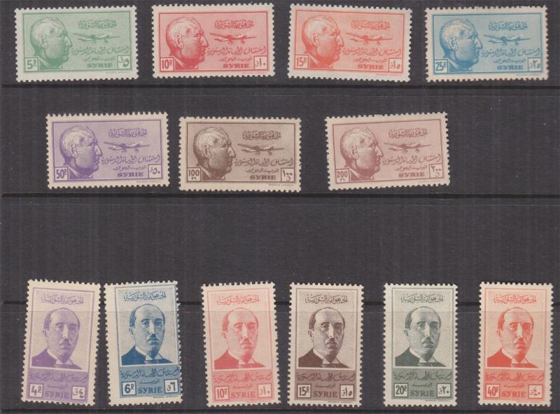 SYRIA, 1945 Resumption of Constitutional Government set of 13 inc. Airs, mnh/lhm