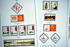 COLOR PRINTED CHINA P.R.C. 2000-2010 STAMP ALBUM PAGES (170 illustrated pages)