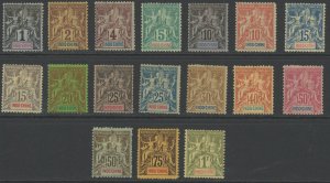 Indo-China 3-20 less #7 * mint HR  (10, 13 thins, 17 corner crease, several N...