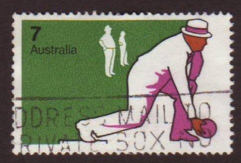 Australia 1974 Sc#595, SG#570 7c Lawn Bowls USED.