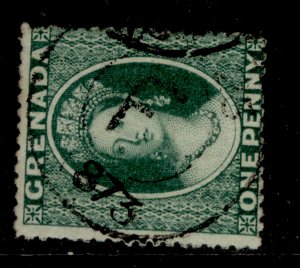 GRENADA SG10, 1d deep green, FINE USED. Cat £50. CDS