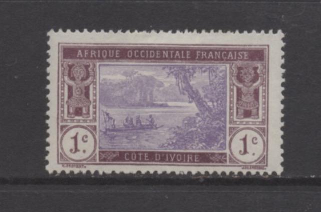 Ivory Coast  Scott#  42  unused single  hinged