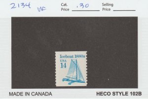 U.S.  Scott# 2134 1985 14c Ice Boat Issue VF MNH