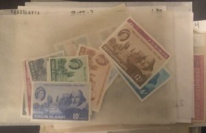 Lot of International Stamps In Glass Scenes Some Have Nice Value