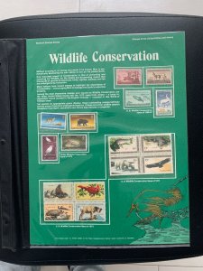 US & Jersey wildlife conservation stamp panel big size with plastic holder