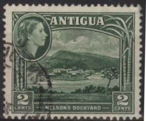 Antigua 109 (used) 3c Nelson’s dockyard, dp grn (1953)