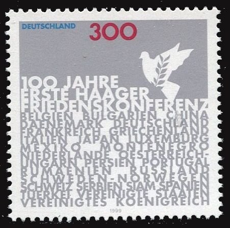 Germany 2050, MNH. Michel 2066. 1st Peace Conference in Hague, centenary, 1999.