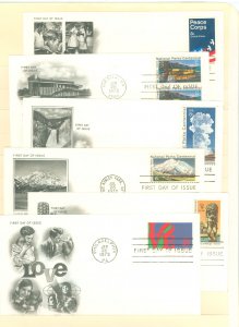 US 1447/1475/C84 1972-73 6 different U/A FDC's