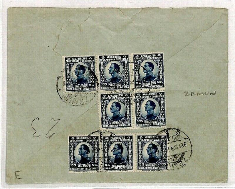 Yugoslavia SERBIA *Zemun* Cover BLOCK FRANKING {samwells-covers}CU105