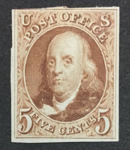 US #3 IMPERF NGAI $800 LOT #449