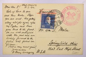 Austria 191x KUK MilitaryCard Silesia to USA - L39267