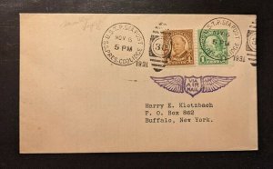 1931 SS President Coolidge USTP Sea Post Airmail Cover to Buffalo New York