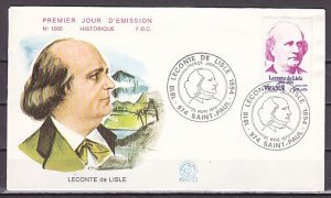 France, Scott cat. B508. Poet Leconte de Lisle. First day cover.