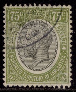 TANGANYIKA GV SG101, 75c olive-green, FINE USED. Cat £25.