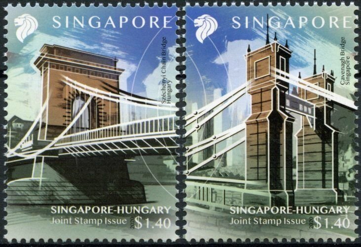 Singapore Bridges Stamps 2020 MNH Diplomatic Relations Hungary 2v Set