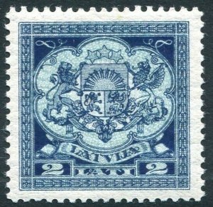 LATVIA-1923 2L Value Perf 11 Sg 116 MOUNTED MINT V32251