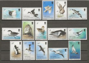 SOUTH GEORGIA 1987 SG 161/75 MNH Cat £29