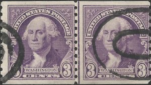 # 721 Used Line Pair Deep Violet George Washington