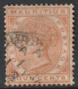 Mauritius Scott 71 - SG104, 1882 Victoria 4c used