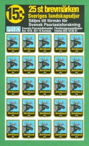 Sweden. Poster Stamp Sheet. Animal: Moose. MNH. Swedish Psoriasis Research.