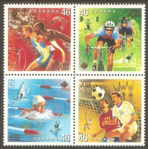 CANADA Sc# 1804a MNH FVF 4Block Pan American Games