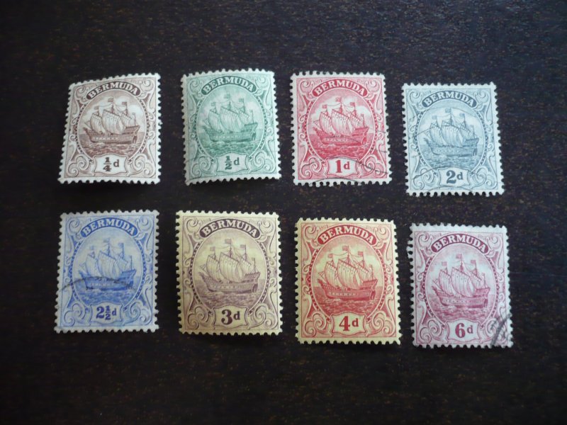 Stamps - Bermuda - Scott# 40-47 - Used Part Set of 8 Stamps