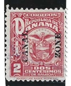 Canal Zone Scott #69 Used 2c Overprint Arms of Panama 2021 CV $2.75