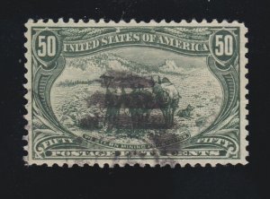 US 291 50c Used Trans-Mississippi VF-XF SCV $200