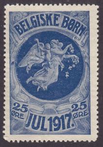 Denmark 1917 Belgian Refugee Relief Stamp