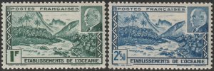 French Polynesia 1941 Sc 125A-B set MLH*