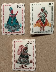 Cameroun 1970 Cameroun Dolls, MNH. Scott 509-511, CV $3.20